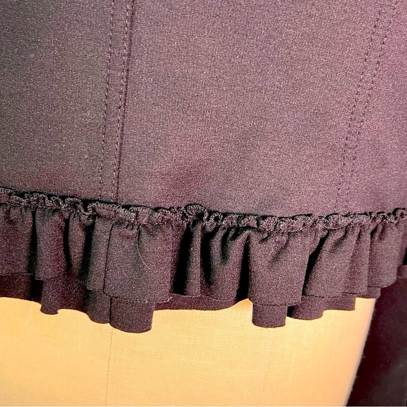 INC International Concepts Black Jacket w Flirty Gathered Edges Size XL - Picture 4 of 7